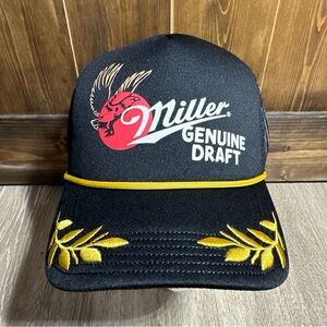 NWT Miller‎ Genuine Draft Black and Gold Tricker Hat